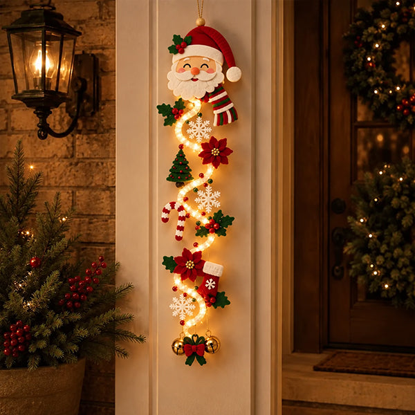 ⏳ Last Day 50% OFF – 🎄MerryCascade™ Glowing Christmas Door Hanger | 6 Festive Designs✨(📦Buy 2 Sets, Get FREE Shipping)