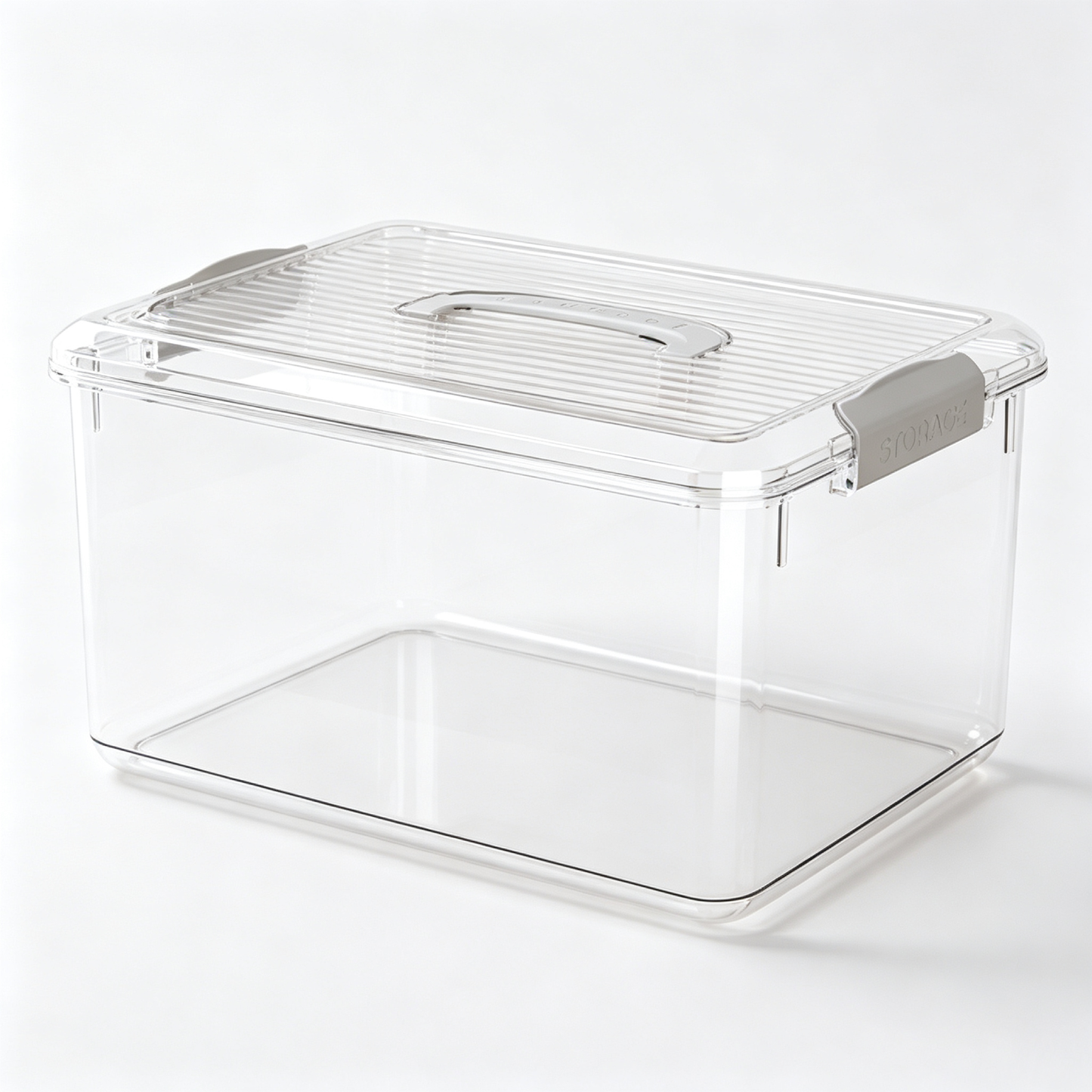 Clear Storage Organizer Box with Handle