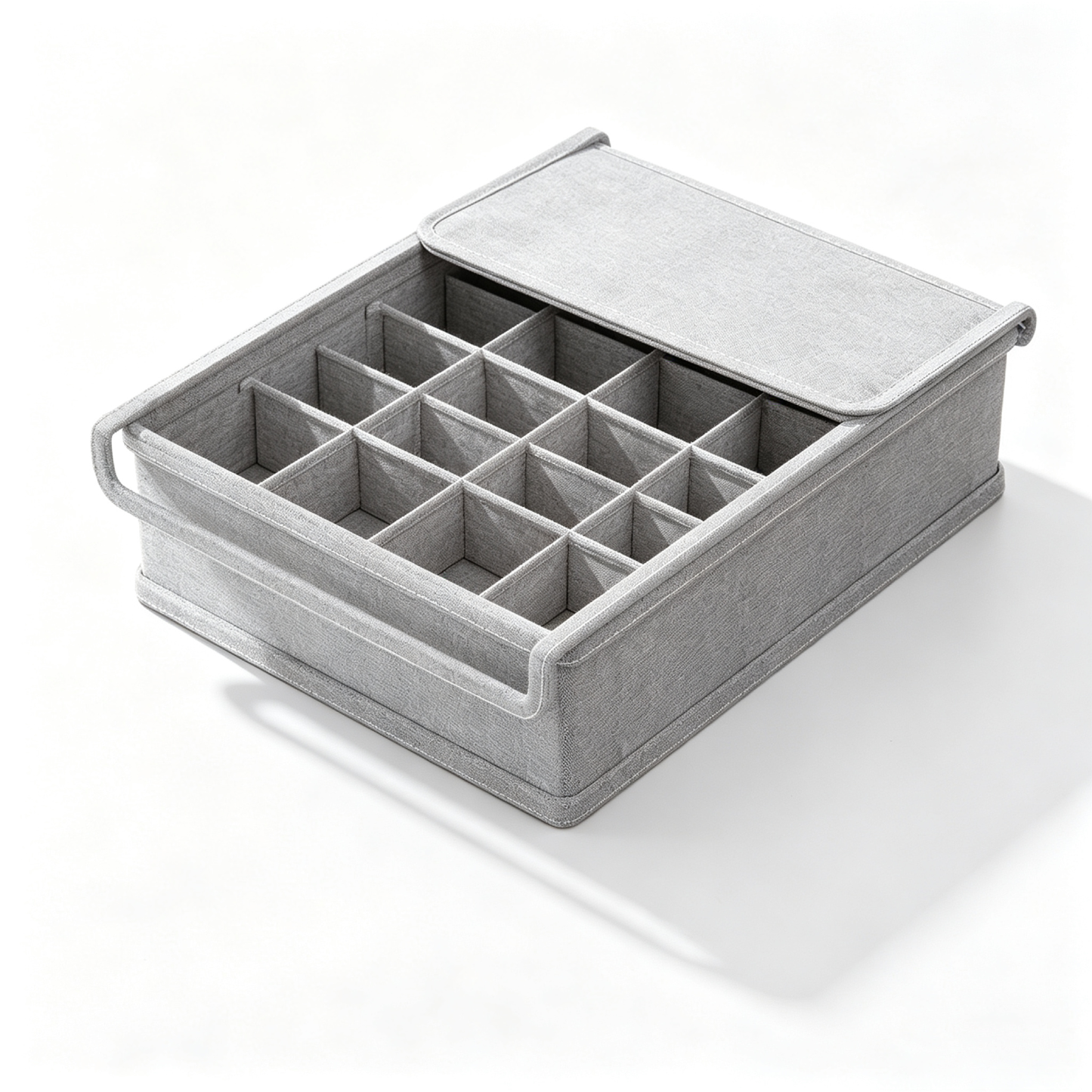 16-Grid Underwear Storage Organizer Box with Lid
