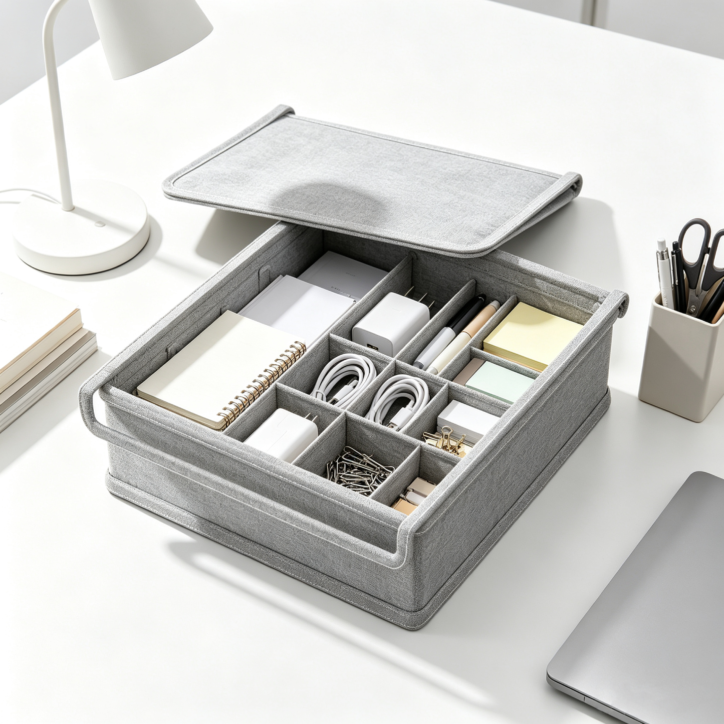 16-Grid Underwear Storage Organizer Box with Lid