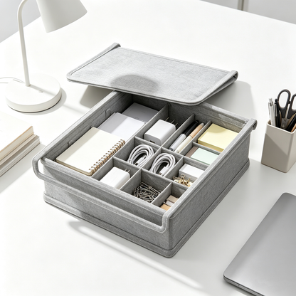 16-Grid Underwear Storage Organizer Box with Lid