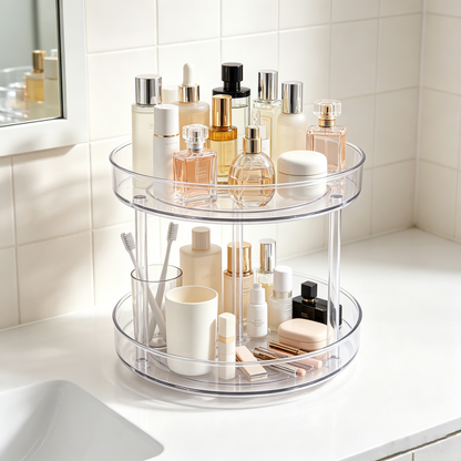 Double-Layer Rotating Organizer Rack
