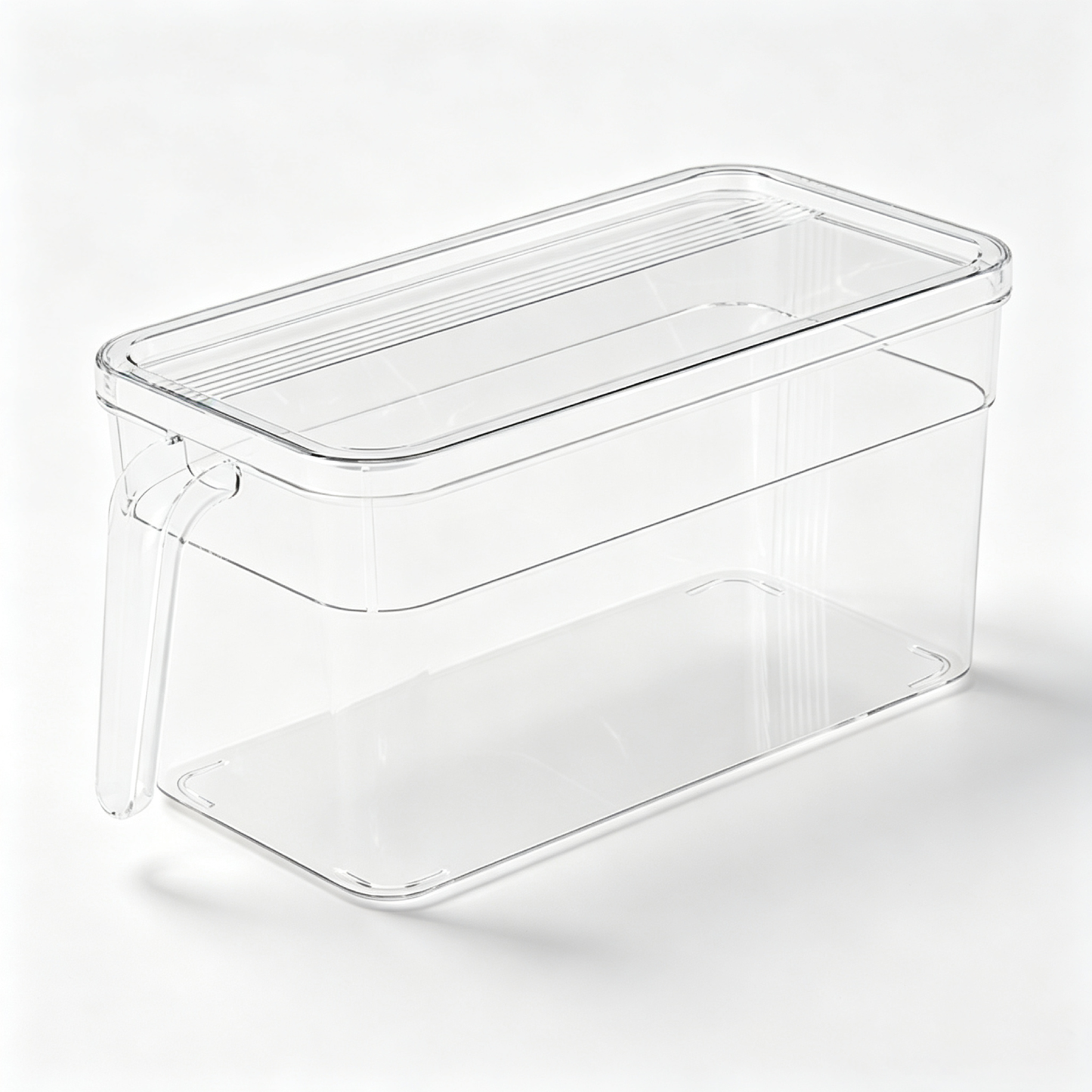 Clear Refrigerator Storage Container with Handle