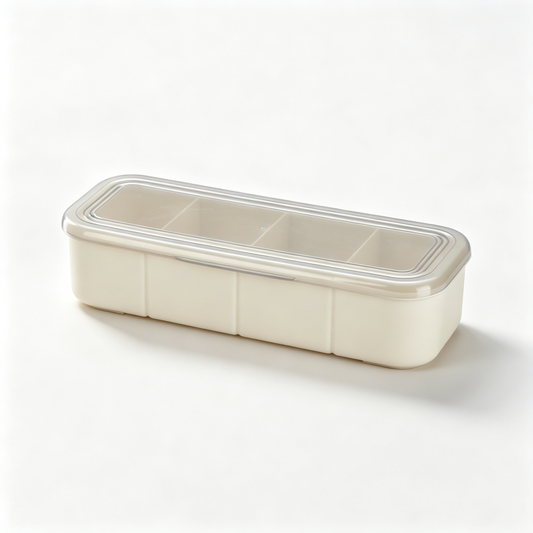 4-Grid Seasoning Box Set with Spoons