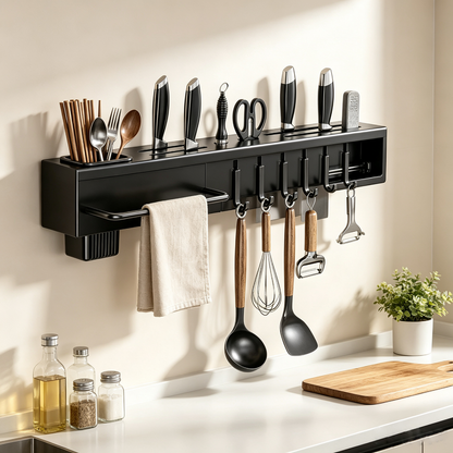 Wall-Mounted Multifunctional Kitchen Storage Rack (40cm)