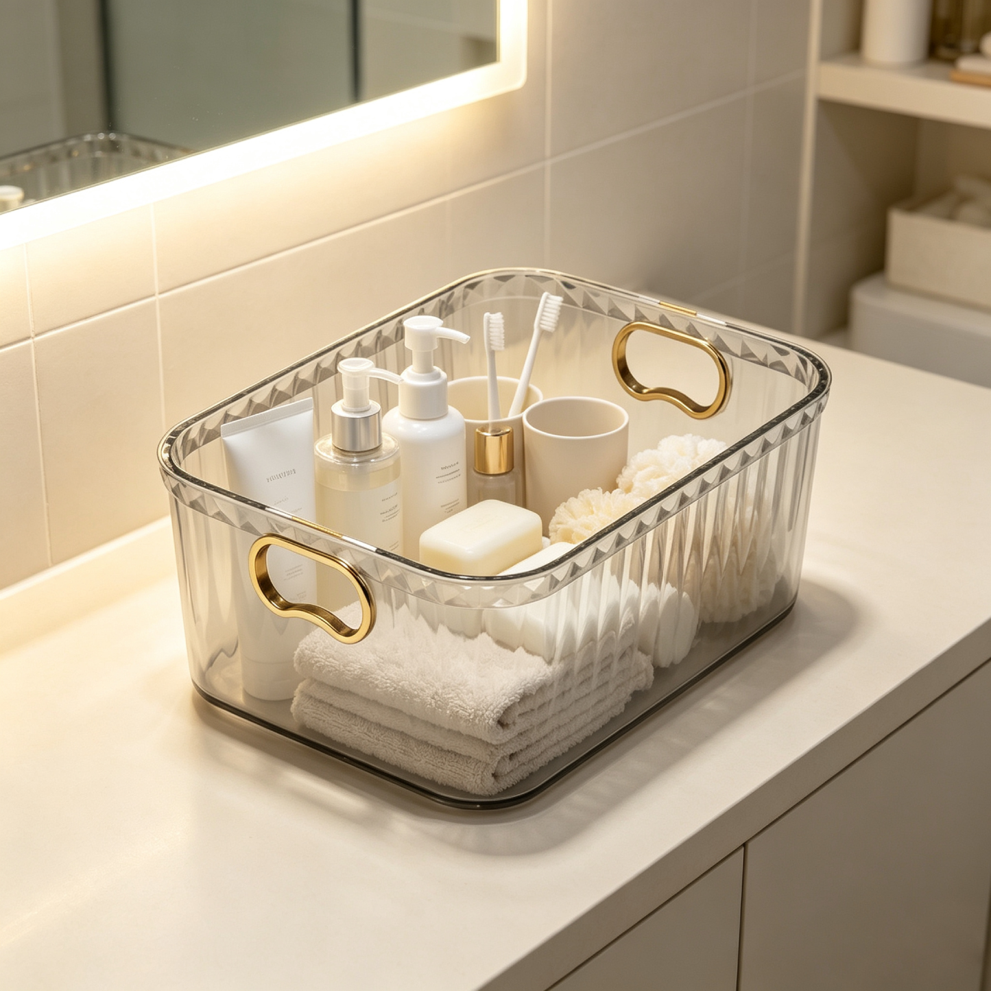 Clear Acrylic Desktop Storage Organizer